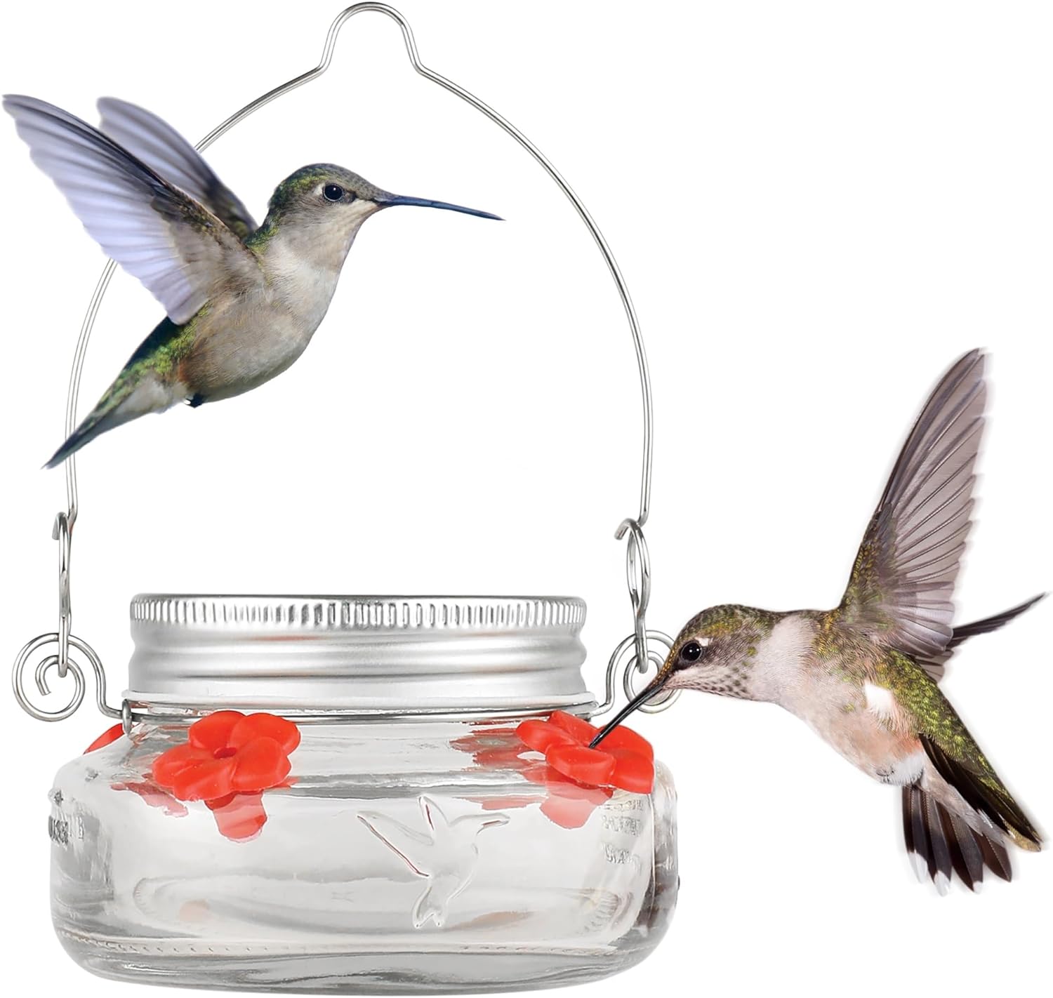 Mason Jar Hummingbird Dish Feeder, Birds Product, Birds Feed Dish - 4 Mason Jar Hummingbird Dish Feeder, Birds Product, Birds Feed Dish - 4